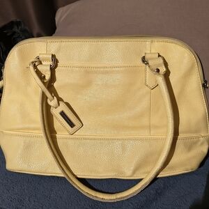 Yellow Leather Tignanello Satchel